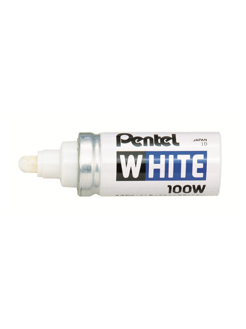 Маркер-краска лаковый PENTEL (Япония) WHITE, 6,5 мм, БЕЛЫЙ, алюминиевый корпус, длина письма 1200 м, X100W