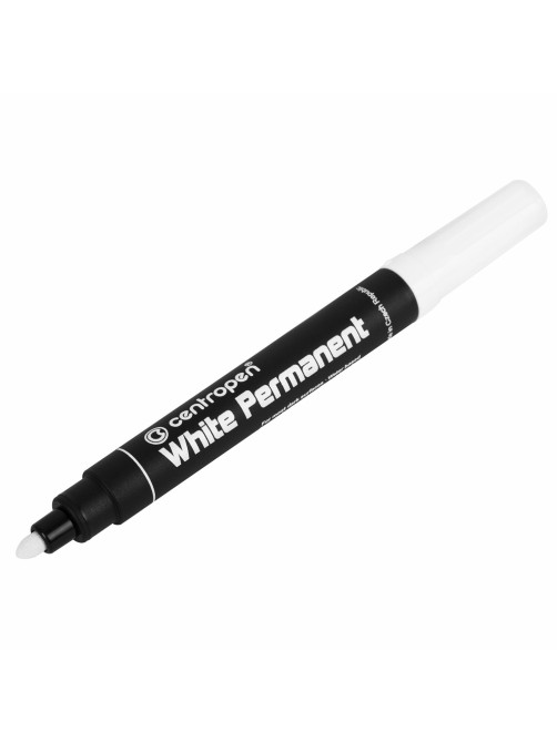 Маркер перманентный БЕЛЫЙ CENTROPEN, круглый наконечник, 2,5 мм, блистер, 8586, 5 8586 6000
