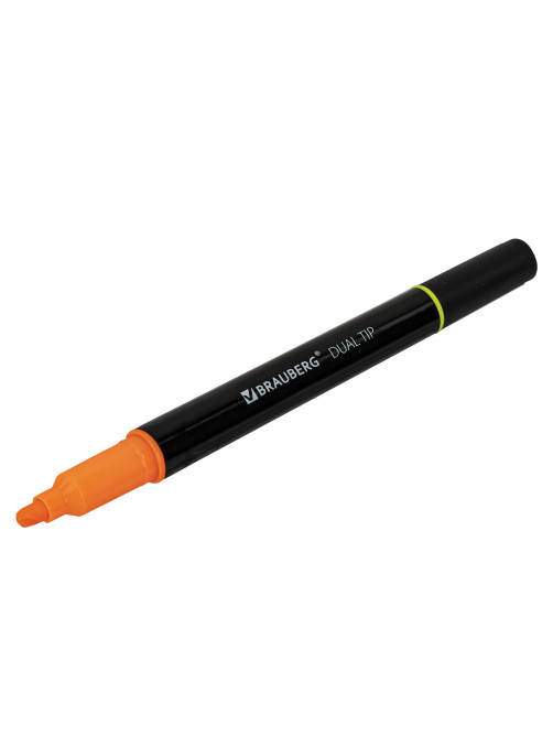 Набор текстовыделителей двусторонних BRAUBERG DUAL TIP 4 шт., АССОРТИ, линия 1-4 мм, 150845