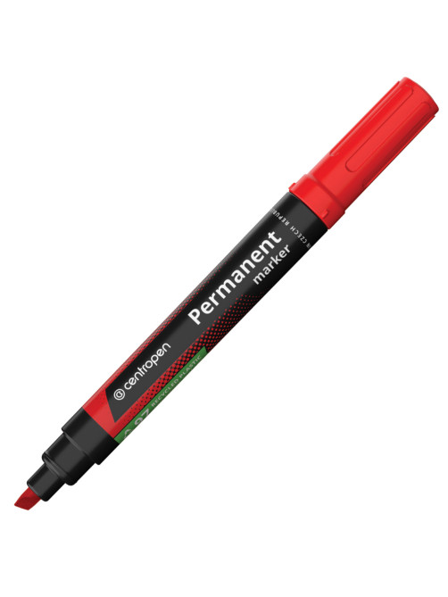 Маркер перманентный CENTROPEN 8576, КРАСНЫЙ, скошенный наконечник, 1-4,6 мм, 585760104