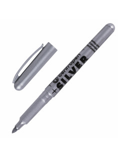 Маркер для декорирования СЕРЕБРЯНЫЙ CENTROPEN, круглый наконечник, 1,5-3 мм, 2690, 6 2690 0194