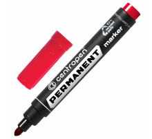 Маркер перманентный CENTROPEN 8566, КРАСНЫЙ, круглый наконечник, 2,5 мм, 5 8566 0104