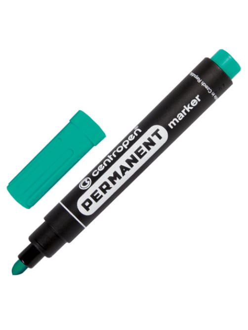 Маркер перманентный CENTROPEN 8566, ЗЕЛЕНЫЙ, круглый наконечник, 2,5 мм, 585660110