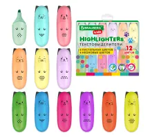 Набор текстовыделителей мини 12 ЦВЕТОВ BRAUBERG KIDS 