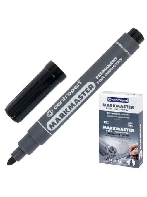 Маркер перманентный для промышленной маркировки ЧЕРНЫЙ CENTROPEN 
