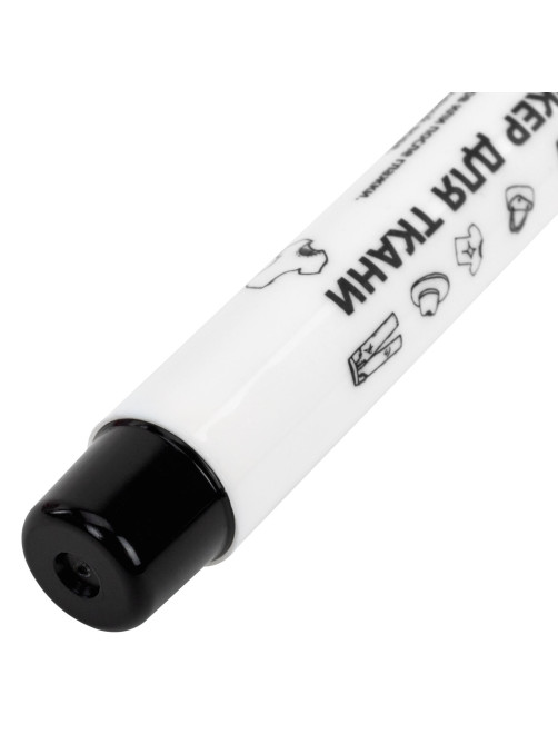 Маркер для ткани ЧЕРНЫЙ, TEXTILE MARKER, несмываемый, круглый наконечник 1-3 мм, BRAUBERG, 152657