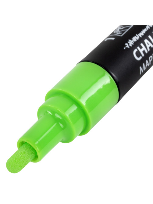 Маркер меловой CHALK LIQUID MARKER, ЗЕЛЕНЫЙ, 3 мм, стираемый, BRAUBERG 