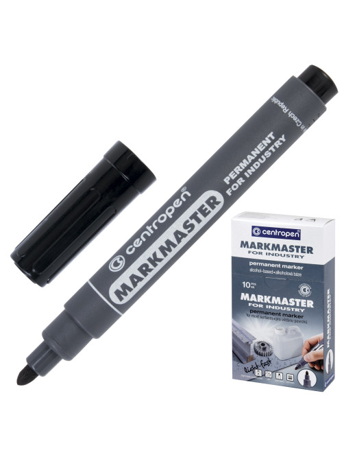 Маркер перманентный для промышленной маркировки ЧЕРНЫЙ CENTROPEN 