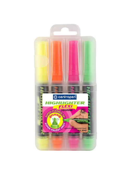 Текстовыделители ПАСТЕЛЬНЫЕ 4 ЦВЕТА CENTROPEN 