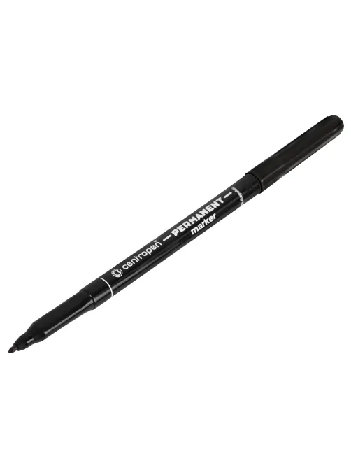 Маркер перманентный CENTROPEN 2536, ЧЕРНЫЙ, тонкий наконечник, 1 мм, трехгранная зона захвата, 6 2536 0112
