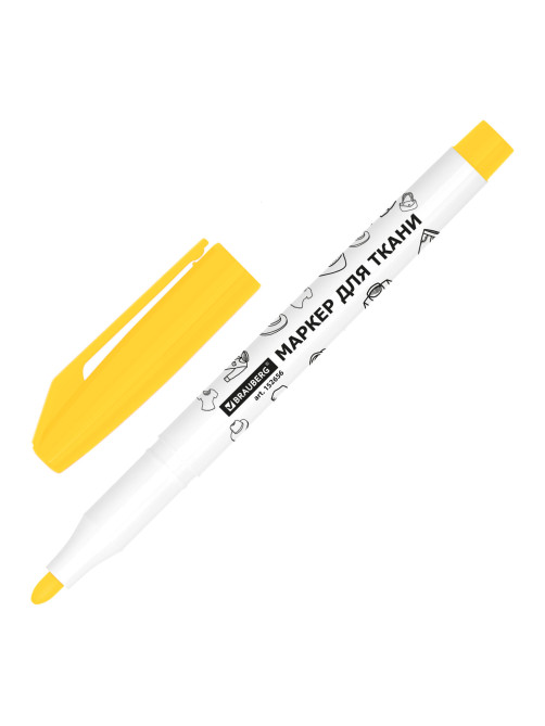 Маркеры для ткани 10 ЦВЕТОВ, TEXTILE MARKER, несмываемые, круглый наконечник 1-3 мм, BRAUBERG, 152656