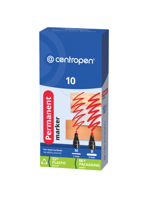 Маркер перманентный CENTROPEN 2846, КОРИЧНЕВЫЙ, тонкий наконечник, 1 мм, 628469411