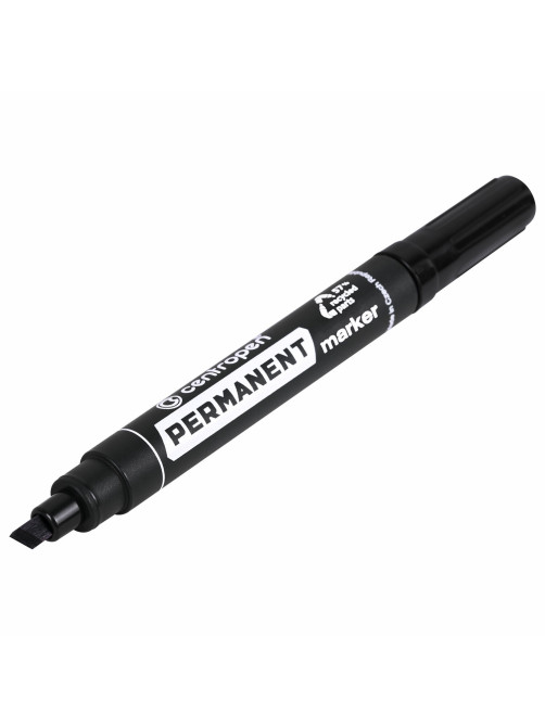 Маркер перманентный CENTROPEN 8576, ЧЕРНЫЙ, скошенный наконечник, 1-4,6 мм, 5 8576 0112
