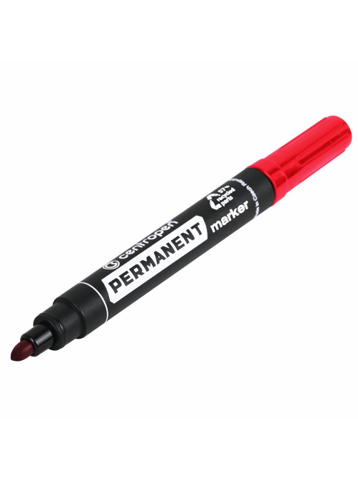 Маркер перманентный CENTROPEN 8566, КРАСНЫЙ, круглый наконечник, 2,5 мм, 5 8566 0104