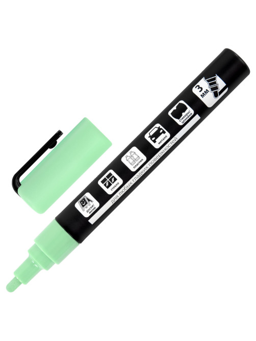 Маркеры меловые CHALK LIQUID MARKER, ПАСТЕЛЬ, НАБОР 8 ЦВЕТОВ, 3 мм, стираемые, BRAUBERG 