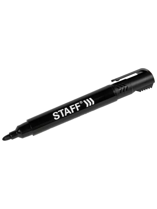 Маркер перманентный с колпачком для вскрытия коробок STAFF 