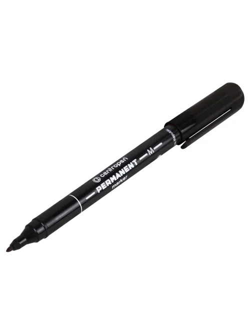 Маркер перманентный CENTROPEN 2846, ЧЕРНЫЙ, тонкий наконечник, 1 мм, 6 2846 9412