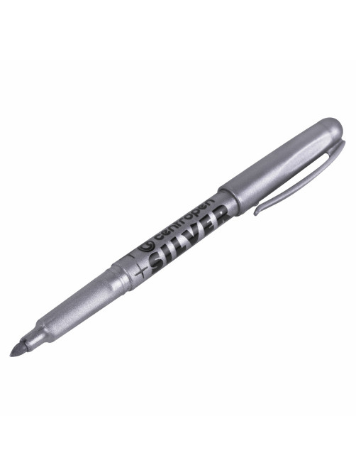 Маркер для декорирования СЕРЕБРЯНЫЙ CENTROPEN, круглый наконечник, 1,5-3 мм, 2690, 6 2690 0194
