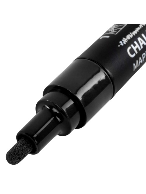 Маркер меловой CHALK LIQUID MARKER, ЧЕРНЫЙ, 3 мм, стираемый, BRAUBERG 