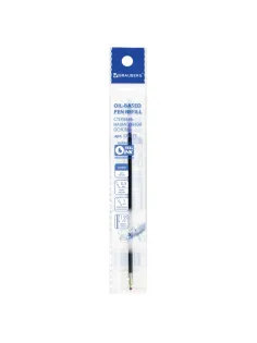 Стержень шариковый масляный BRAUBERG 135 мм, СИНИЙ, чернила DOKUMENTAL (Германия), узел 1,0 мм, линия письма 0,5 мм, 170371, OBP119R