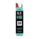 Грифели запасные 0,5 мм, HB, BRAUBERG, КОМПЛЕКТ 20 шт., 