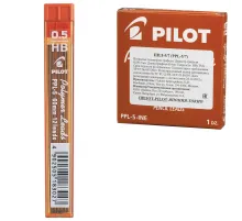 Грифели запасные 0,5 мм, HB, PILOT, КОМПЛЕКТ 12 штук, Polymer Leads, PPL-5