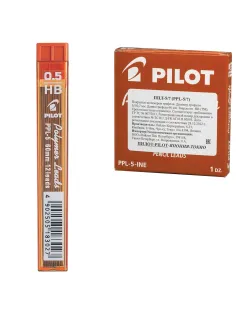 Грифели запасные 0,5 мм, HB, PILOT, КОМПЛЕКТ 12 штук, Polymer Leads, PPL-5