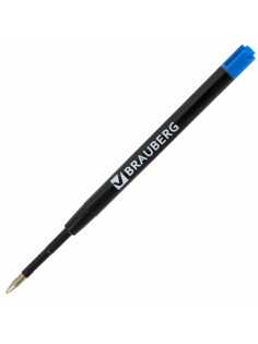 Стержень шариковый масляный BRAUBERG, СИНИЙ, тип PARKER, 98 мм, пластиковый корпус, линия письма 0,5 мм, 170348