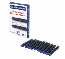 Картриджи чернильные СИНИЕ CENTROPEN, КОМПЛЕКТ 10 шт., 1 0019 1002