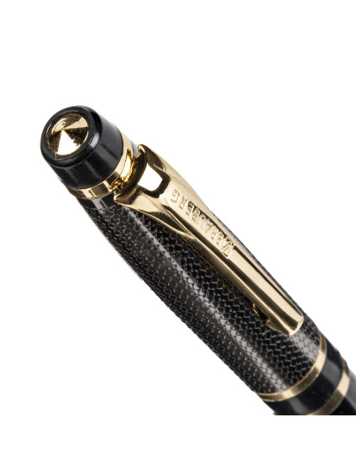 Ручка подарочная шариковая BRAUBERG Sonata, СИНЯЯ, корпус золотистый с черным, линия письма 0,5 мм, 143483