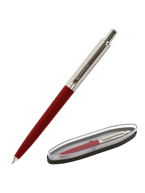 Ручка подарочная шариковая BRAUBERG Soprano, СИНЯЯ, корпус серебристый с бордовым, 0,5мм, 143485