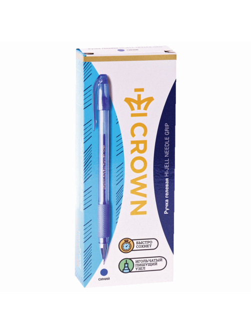 Ручка гелевая с грипом CROWN 