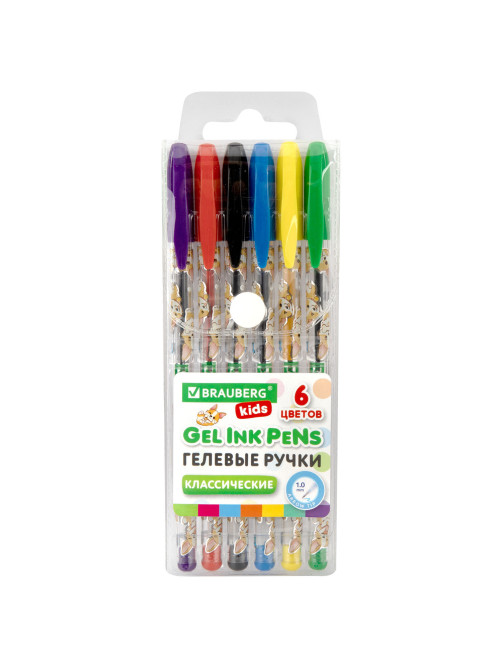 Ручки гелевые КЛАССИЧЕСКИЕ BRAUBERG KIDS 