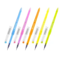 Ручка гелевая BRAUBERG DIAMOND PASTEL, СИНЯЯ, корпус ассорти, игольчатый узел 0,5 мм, линия письма 0,25 мм, 144133