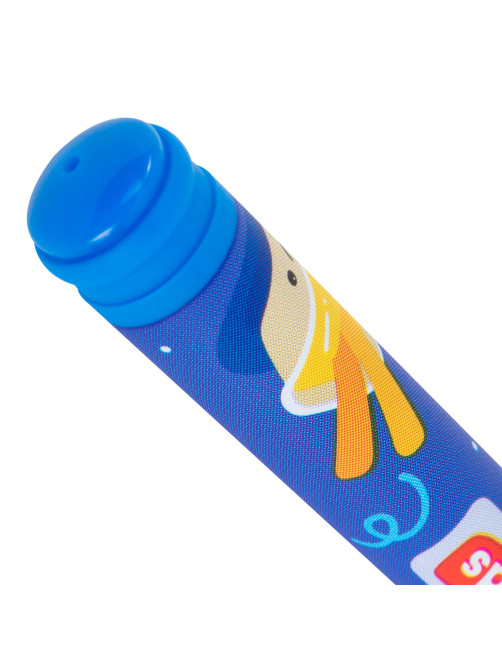 Ручка гелевая BRAUBERG KIDS MIX, СИНЯЯ, корпус ассорти, игольчатый узел 0,5 мм, линия письма 0,3 мм, 144286