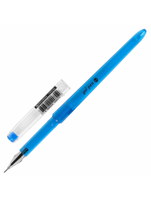 Ручка гелевая BRAUBERG DIAMOND NEON, ЧЕРНАЯ, корпус ассорти, игольчатый узел 0,5 мм, линия письма 0,25 мм, 144132