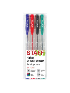Ручки гелевые STAFF 