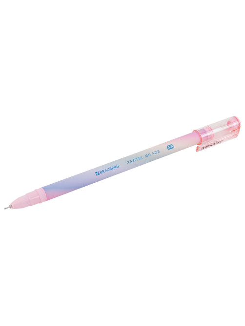 Ручка гелевая BRAUBERG GRADE PASTEL, СИНЯЯ, игольчатый узел 0,5 мм, линия письма 0,3 мм, 144284