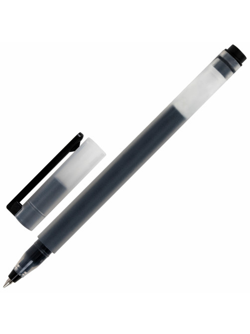 Ручки гелевые BRAUBERG X-WRITER 1800, УВЕЛИЧЕННАЯ ДЛИНА ПИСЬМА 1 800 м, ЧЕРНЫЕ, КОМПЛЕКТ 10 ШТУК, стандартный узел 0,5 мм, 144138