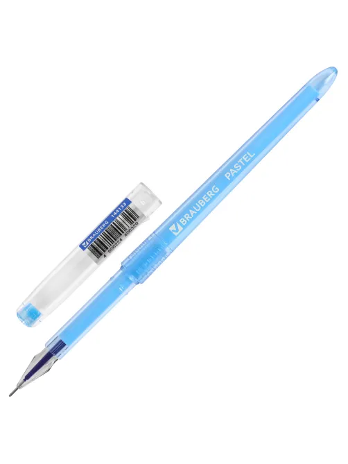 Ручка гелевая BRAUBERG DIAMOND PASTEL, СИНЯЯ, корпус ассорти, игольчатый узел 0,5 мм, линия письма 0,25 мм, 144133