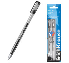Ручки гелевые для ЕГЭ и ОГЭ ERICH KRAUSE G-Tone Stick Original, 0,5 мм, ЧЕРНЫЕ, набор 2 штуки, 39516