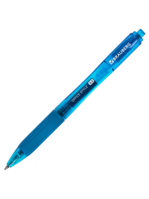 Ручка гелевая автоматическая с грипом BRAUBERG 