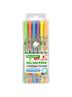 Ручки гелевые ПАСТЕЛЬНЫЕ BRAUBERG KIDS 
