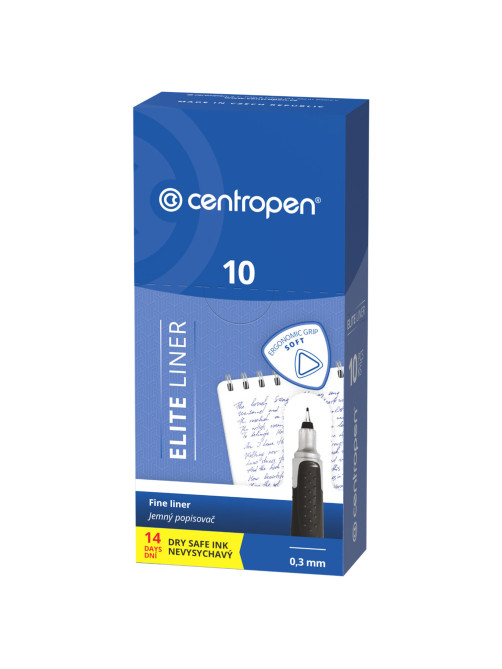 Ручка капиллярная (линер) ЧЕРНАЯ CENTROPEN 