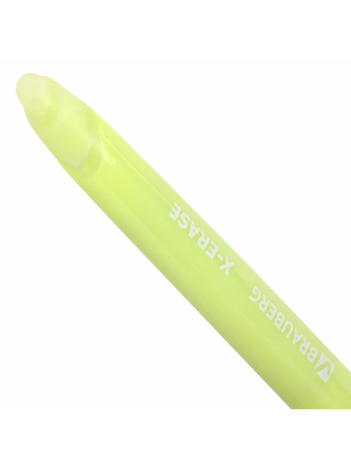 Ручка стираемая гелевая с грипом BRAUBERG X-ERASE PASTEL, СИНЯЯ, узел 0,7 мм, линия 0,35 мм, 143953
