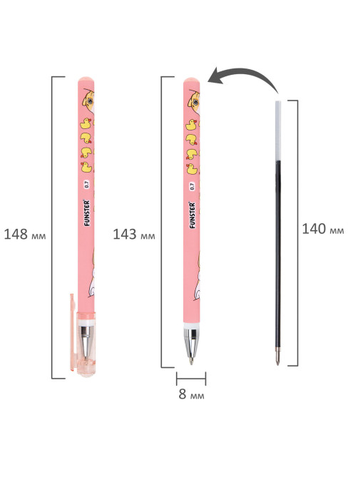 Ручка шариковая с принтом FUNSTER (ФАНСТЕР) STICK 
