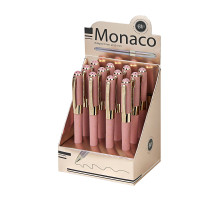 Ручка шариковая BRUNO VISCONTI MONACO SPACE, СИНЯЯ, розовый корпус с глиттером, линия 0,4 мм, 20-0125/53