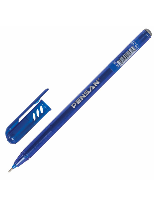 Ручка шариковая масляная PENSAN Star Tech, СИНЯЯ, игольчатый узел 1 мм, линия 0,8 мм, 2260/12