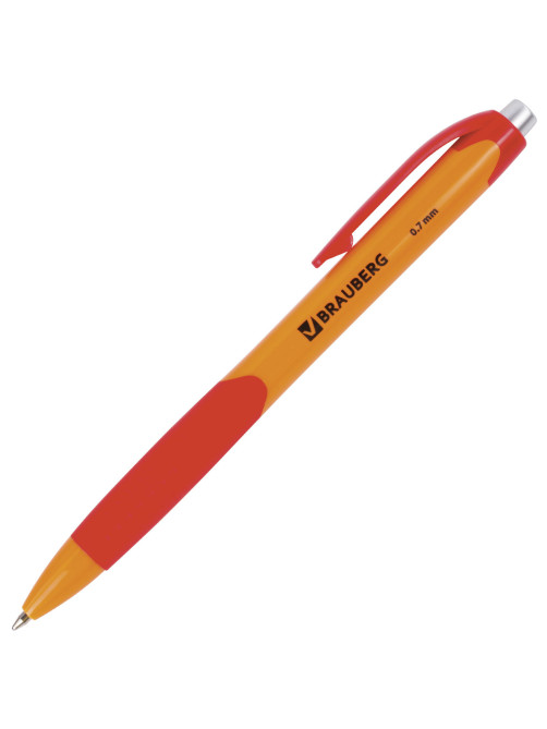 Ручка шариковая автоматическая с грипом BRAUBERG 