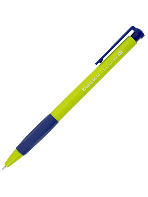 Ручки шариковые автоматические BRAUBERG A-30 COLOR MIX 